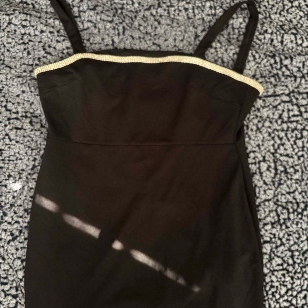 Black Dress with Sparkle Trim